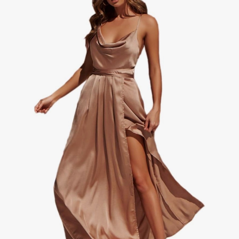 Elegant Rust Maxi Dress for Women